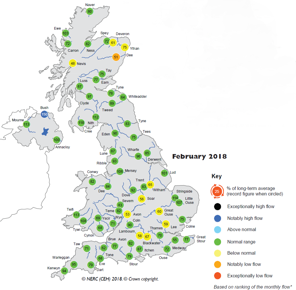 February 2018 Hydrological Summary for the UK UK Centre for Ecology